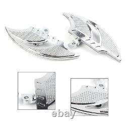 Chrome Male Mount FootPeg Tomahawk Passenger Floorboard for Harley Dyna FXD FLST