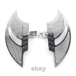 Chrome Male Mount FootPeg Tomahawk Passenger Floorboard for Harley Dyna FXD FLST