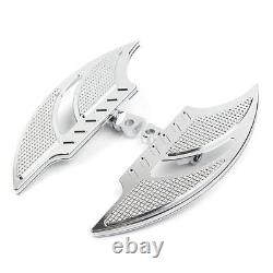 Chrome Male Mount FootPeg Tomahawk Passenger Floorboard for Harley Dyna FXD FLST