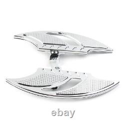 Chrome Male Mount FootPeg Tomahawk Passenger Floorboard for Harley Dyna FXD FLST