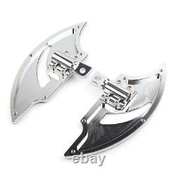 Chrome Male Mount FootPeg Tomahawk Passenger Floorboard for Harley Dyna FXD FLST