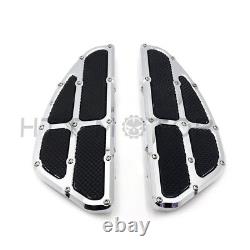 Chrome Passenger Floor Board Set For Harley Touring 93-18