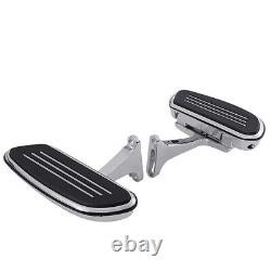 Chrome Passenger Foot FloorBoard Fit For Harley Touring 1993-24 Pegstreamliner