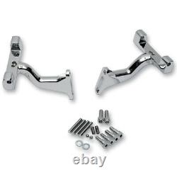 Chrome Raised Passenger Floorboard Mount Kit 1997 & Up Harley-Davidson Touring