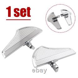 Chrome Rear Passenger Defiance Floorboards Foot Pegs For Harley Touring FLHX