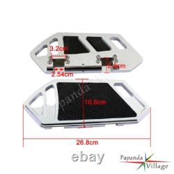 Chrome Rear Passenger Foot Pegs Floorboard For Harley Touring Street Glide 84-15