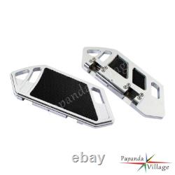 Chrome Rear Passenger Foot Pegs Floorboard For Harley Touring Street Glide 84-15