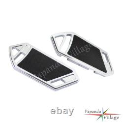 Chrome Rear Passenger Foot Pegs Floorboard For Harley Touring Street Glide 84-15