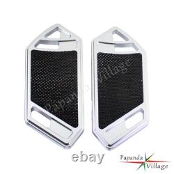 Chrome Rear Passenger Foot Pegs Floorboard For Harley Touring Street Glide 84-15