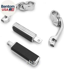 Defiance Chrome Floorboards for Harley Davidson with Heel-Toe Shifter Lever High