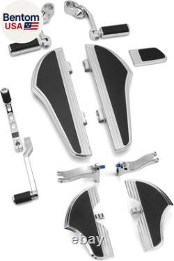 Defiance Chrome Floorboards for Harley Davidson with Heel-Toe Shifter Lever High