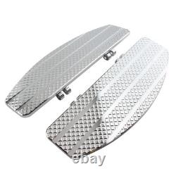 Diamond Driver Floorboards For Harley Dyna Softail Electra Street Glide Chrome