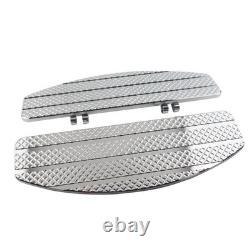Diamond Driver Floorboards For Harley Dyna Softail Electra Street Glide Chrome