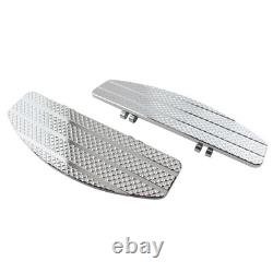 Diamond Driver Floorboards For Harley Dyna Softail Electra Street Glide Chrome