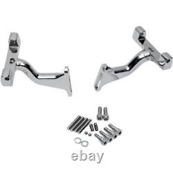 Drag Specialties 1621-0394 Raised Passenger Floorboard Mounts Chrome