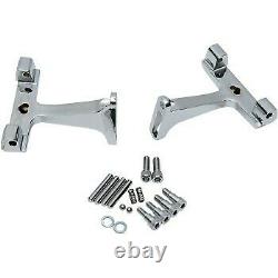 Drag Specialties Chrome Passenger Floorboard Mounts for Harley Touring 93-20