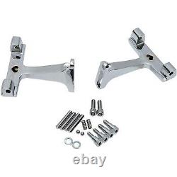 Drag Specialties Chrome Passenger Floorboard Mounts for Harley Touring 93-22