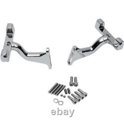 Drag Specialties P17-0407C Raised Passenger Floorboard Mounts Chrome
