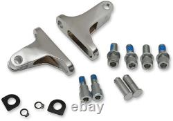 Drag Specialties Short Passenger Footpeg Mount Kit Chrome / Polished
