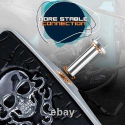 Driver Footpeg Passenger Peg Floorboard Footboard for Chrome Metal Skull