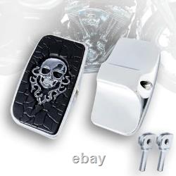 Driver Footpeg Passenger Peg Floorboard Footboard for Chrome Metal Skull