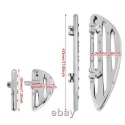 Driver Passenger Chrome Anti-Slip Floorboard For Harley Road Electra Glide 86-25
