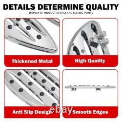 Driver Passenger Chrome Anti-Slip Floorboard For Harley Road Electra Glide 86-25