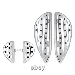Driver Passenger Chrome Anti-Slip Floorboard For Harley Road Electra Glide 86-25