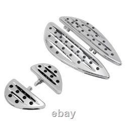 Driver Passenger Chrome Anti-Slip Floorboard For Harley Road Electra Glide 86-25