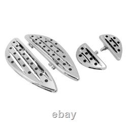 Driver Passenger Chrome Anti-Slip Floorboard For Harley Road Electra Glide 86-25