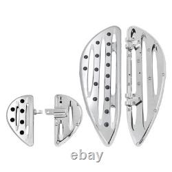 Driver Passenger Chrome Anti-Slip Floorboard For Harley Road Electra Glide 86-25