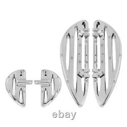 Driver Passenger Chrome Anti-Slip Floorboard For Harley Road Electra Glide 86-25