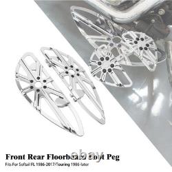 Driver Passenger Chrome Floorboards For Harley Touring Road Electra Glide 86-25