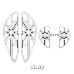 Driver Passenger Chrome Floorboards For Harley Touring Road Electra Glide 86-25