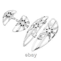 Driver Passenger Chrome Floorboards For Harley Touring Road Electra Glide 86-25