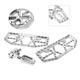 Driver Passenger Floorboard Foot Peg Pedals For Harley Electra Road Glide Chrome