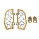 Driver Passenger Floorboard Foot Peg Pedals For Harley Heritage Chrome+gold