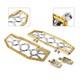 Driver Passenger Floorboard Foot Peg Pedals For Harley Heritage Chrome+gold