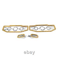 Driver Passenger Floorboard Foot Peg Pedals For Harley Heritage Chrome+Gold