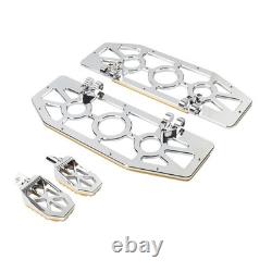 Driver Passenger Floorboard Foot Peg Pedals For Harley Heritage Chrome+Gold