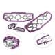 Driver Passenger Floorboard Foot Peg Pedals For Harley Heritage Chrome+purple