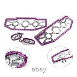 Driver Passenger Floorboard Foot Peg Pedals For Harley Heritage Chrome+Purple