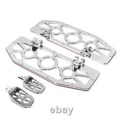Driver Passenger Floorboard Foot Peg Pedals For Harley Heritage Chrome+Purple