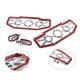 Driver Passenger Floorboard Foot Peg Pedals For Harley Heritage Chrome+red