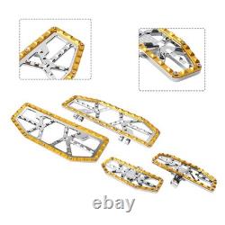 Driver Passenger Floorboard Foot Peg Pedals For Harley Road Glide FLTRU Chro+Gol