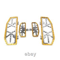 Driver Passenger Floorboard Foot Peg Pedals For Harley Road Glide FLTRU Chro+Gol