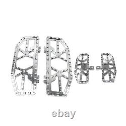 Driver Passenger Floorboard Foot Peg Pedals For Harley Road Glide FLTRU Chrome