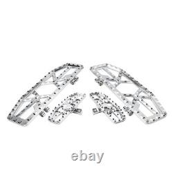 Driver Passenger Floorboard Foot Peg Pedals For Harley Road Glide FLTRU Chrome