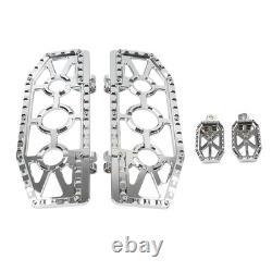Driver Passenger Floorboard Foot Peg Pedals For Harley Road King Heritage Chrome