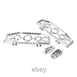 Driver Passenger Floorboard Foot Peg Pedals For Harley Road King Heritage Chrome